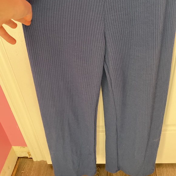 NWT Caution to the Wind Blue Ribbed Jumpsuit - Picture 4 of 7